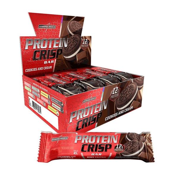 Imagem de Protein Crisp Bar Cookies & Cream - Integralmédica 12 Un.