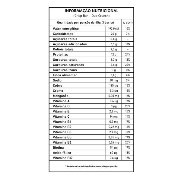 Imagem de Protein Crisp Bar Duo Crunch - Integralmédica 12 Un.