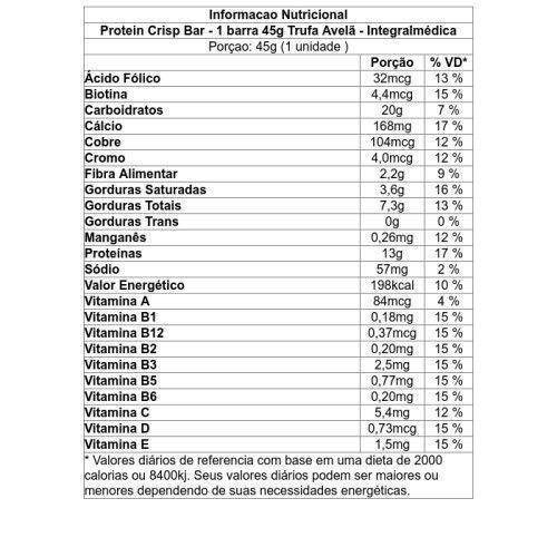 Imagem de Protein Crisp Caixa com 12 unidades Sabor Trufa de Avelã