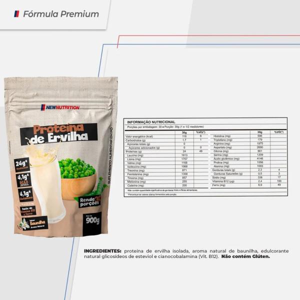 Imagem de Proteína de Ervilha Isolada NewNutrition 900g Baunilha