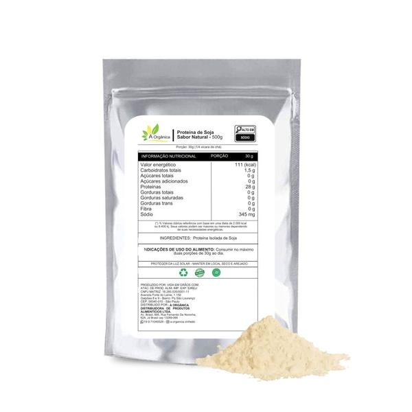 Imagem de Proteina de Soja Isolada 28g de Proteina p/ dose Refil 500g