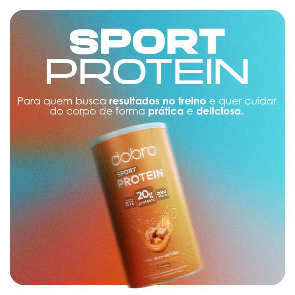 Imagem de PROTEINA VEGANA SPORT PROTEIN SABOR CROC DOCE DE LEITE 450g  DOBRO