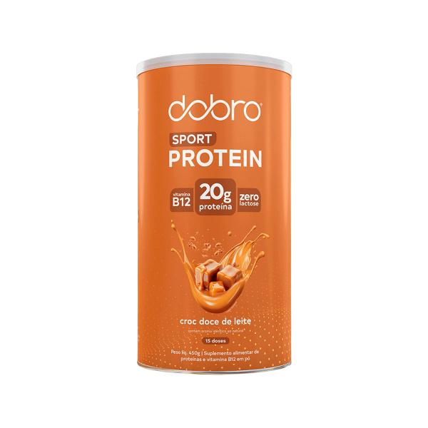 Imagem de PROTEINA VEGANA SPORT PROTEIN SABOR CROC DOCE DE LEITE 450g  DOBRO