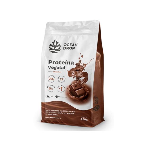 Imagem de Proteína Vegetal Sabor Chocolate 450g Ocean Drop