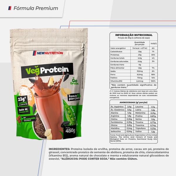 Imagem de Proteína Vegetal VegProtein 450g Chocomenta NewNutrition