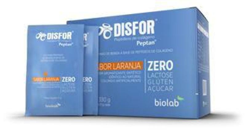 Imagem de Proteinas De Colageno Disfor Peptan Sabor Laranja 11g 30 Saches