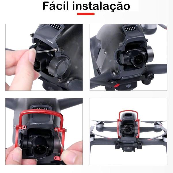 Imagem de Protetor Alumínio Gimbal DJI FPV - Sunnylife - Vermelho