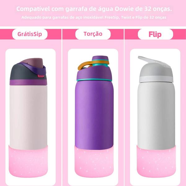 Imagem de Protetor Antiderrapante de Silicone para Garrafa de Água Owala (24oz/32oz)