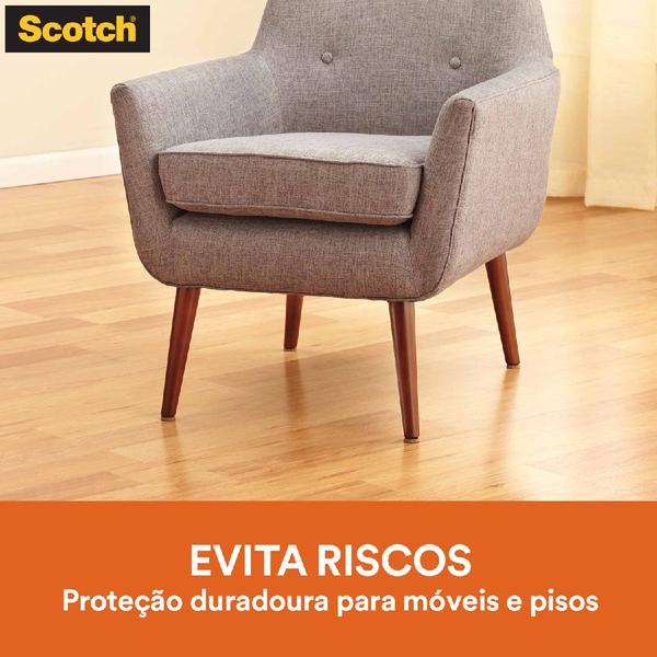 Imagem de Protetor Antideslizante Scotch Quadrado Preto Extra Grande 4 Unidades - HB004262802 - 3M