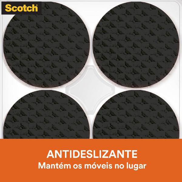 Imagem de Protetor Antideslizante Scotch Redondo Preto Extra Grande 4 Unidades - HB004262851 - 3M