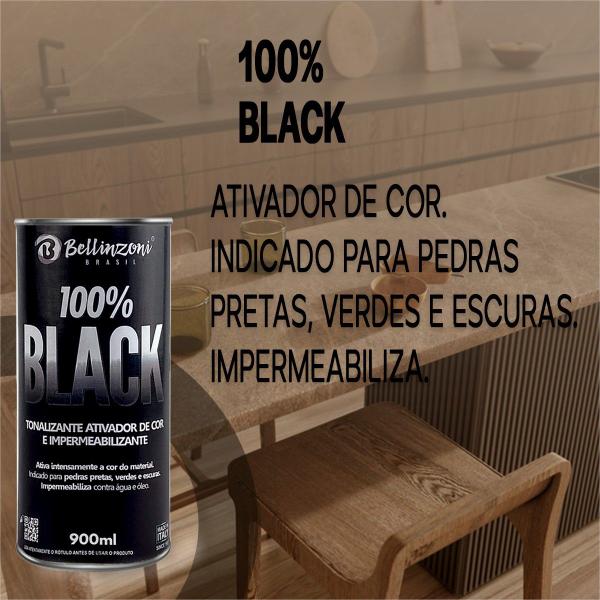 Imagem de Protetor Ativador Cor 100% Black 900 Ml Pedras E Mármores