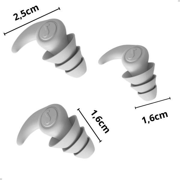 Imagem de Protetor Auricular Ouvido Tampão 2 Par Silicone Abafador Som