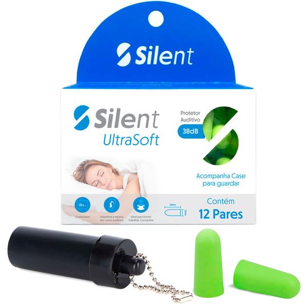 Imagem de Protetor Auricular Silent Earplug Ultra 38Db 12 Pares