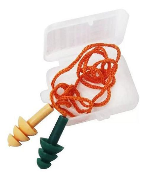 Imagem de Protetor Auricular Silicone Bicolor Com 50 Unid