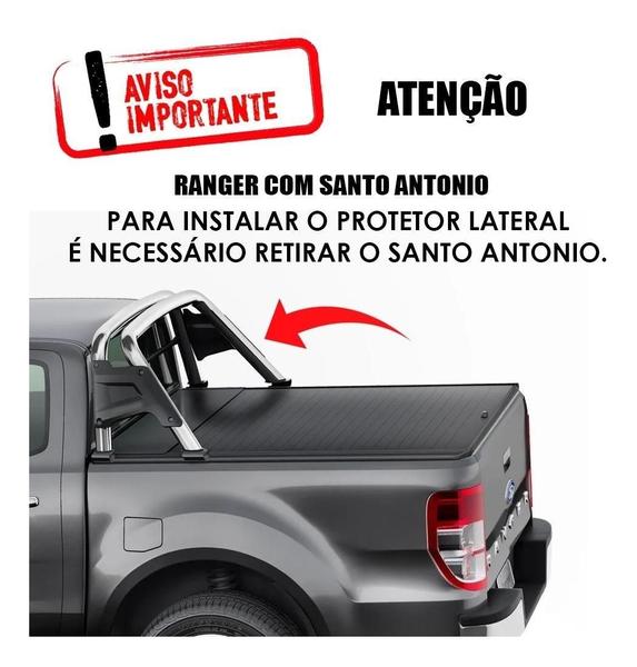 Imagem de Protetor Borda Lateral Caçamba Ford Ranger Dupla 1994 A 2012