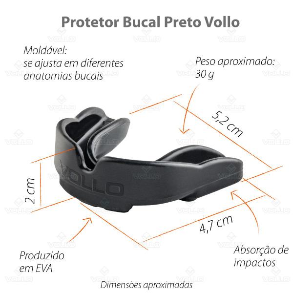 Imagem de Protetor Bucal Macio Flexivel Lutas Treinos Competição Unissex Precaução Boca Vollo 