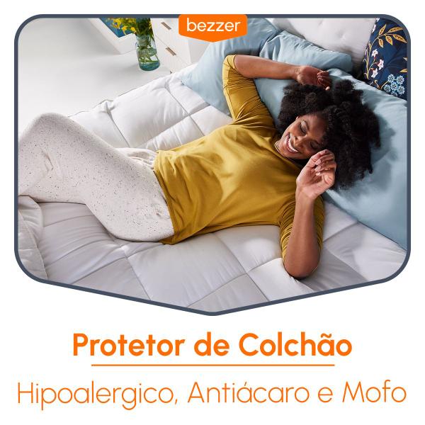 Imagem de Protetor Colchão PillowTop Solteiro Petfom Antimofo Umidade Fibra Hipoalergênica Técnologia PetFom