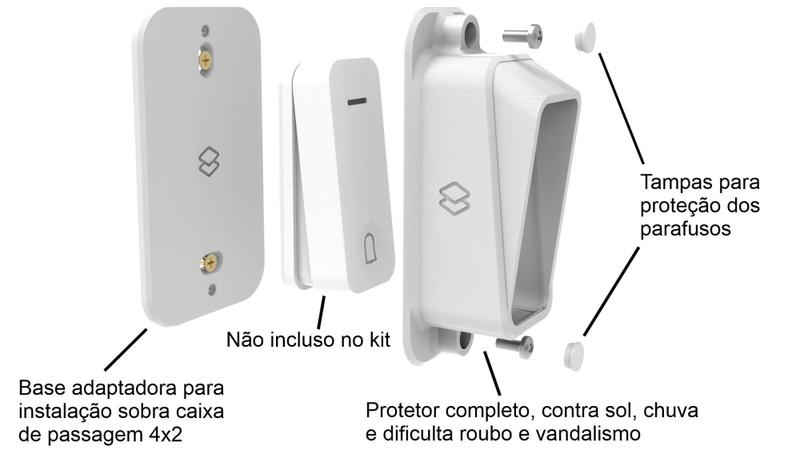 Imagem de Protetor Compatível Caixa 4x2 E Campainha Intelbras Cik200