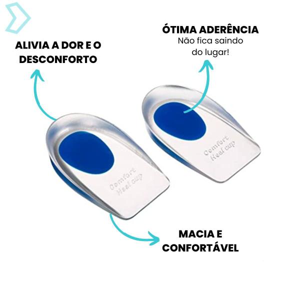 Imagem de Protetor De Calcanhar Calcanheira Meia Palmilha Silicone Gel Par Anti Impacto