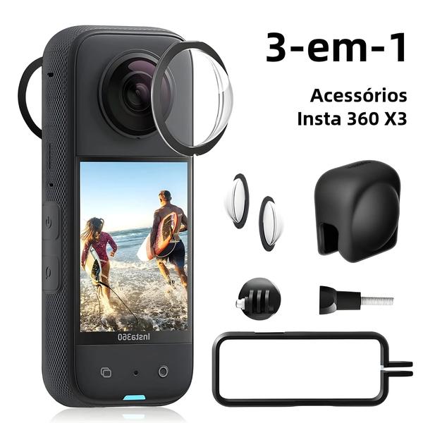 Imagem de Protetor de Câmera Insta360 X3 - Kit com Protetor de Lente e Protetores de Moldura