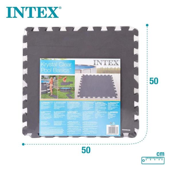 Imagem de Protetor de Chão 8 Peças para Piscina 50cm X 50cm Cinza - Intex 29084