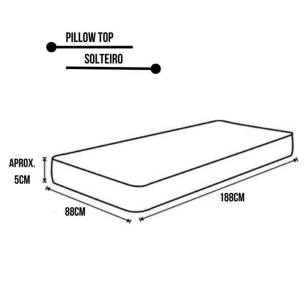 Imagem de Protetor de Colchão Casal Padrão Box Pillow Top Capa Acolchoada Colchonete Micropercal 400 Fios