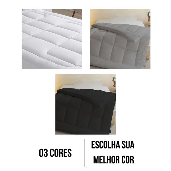 Imagem de Protetor de Colchão Casal Padrão Box Pillow Top Capa Acolchoada Colchonete Micropercal 400 Fios