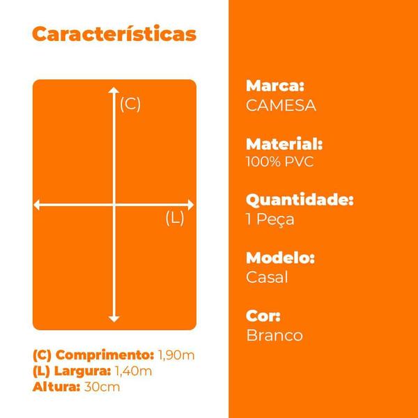 Imagem de Protetor de Colchão Impermeável Casal 1,9x1,4m - Camesa