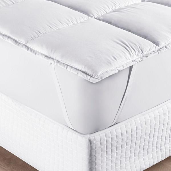 Imagem de Protetor De Colchão Macio Pillow Top King Scartec Micropercal 200 Fios - Branco