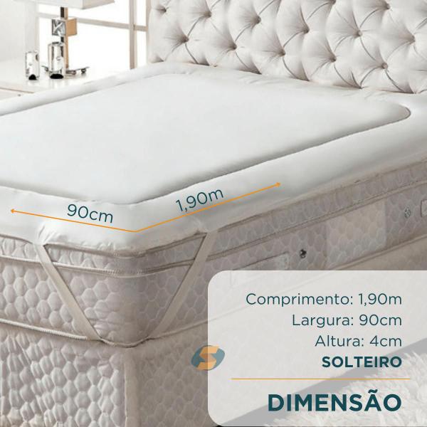 Imagem de Protetor De Colchão Pillow Top Solteiro - 90x190x4cm Trisoft