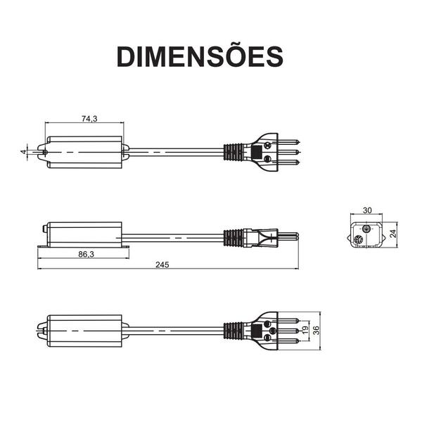 Imagem de Protetor De Equipamentos Eletrônicos Contra Surtos Tensão 4,5KA PEE-4K5 Bivolt Margirius