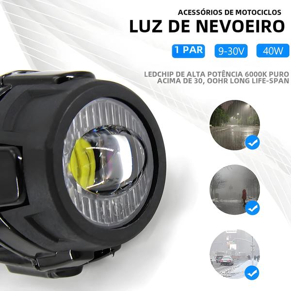 Imagem de Protetor de Farol Auxiliar LED Dobrável para BMW R1200GS e R1250GS Adventure/RT