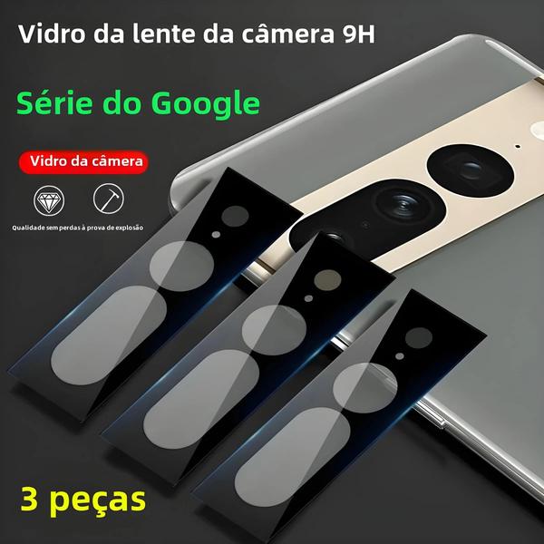 Imagem de Protetor De Lente De Câmera Google Pixel 3PCS Caso De Vidro Temperado Amigável Para 8 pro 7 6 pro 6a