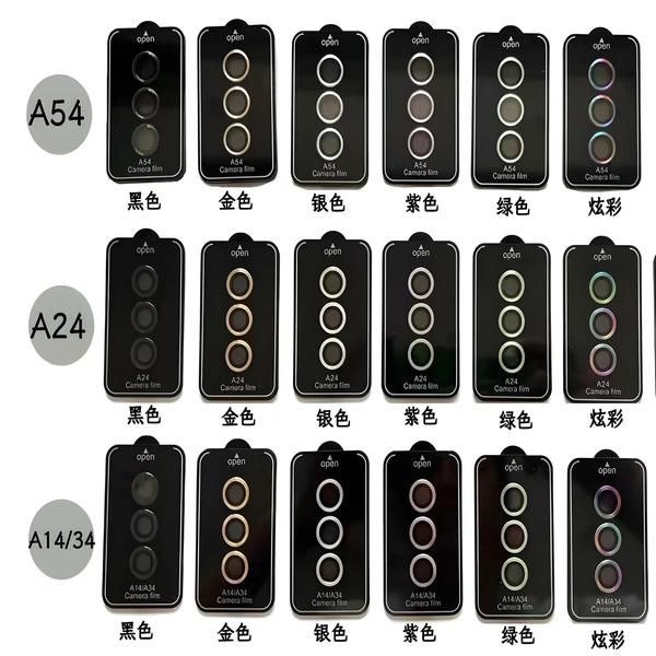 Imagem de Protetor De Lente De Câmera Samsung Galaxy A54 A24 A14 A34 5G Vidro De Cobertura Completa Com Anel