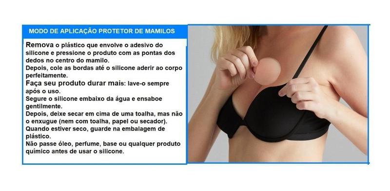 Protetor De Mamilos Tapa Bico Seios Discreto Reutilizável - Shopbr Imagem de Protetor De Mamilos Tapa Bico Seios Discreto Reutilizável