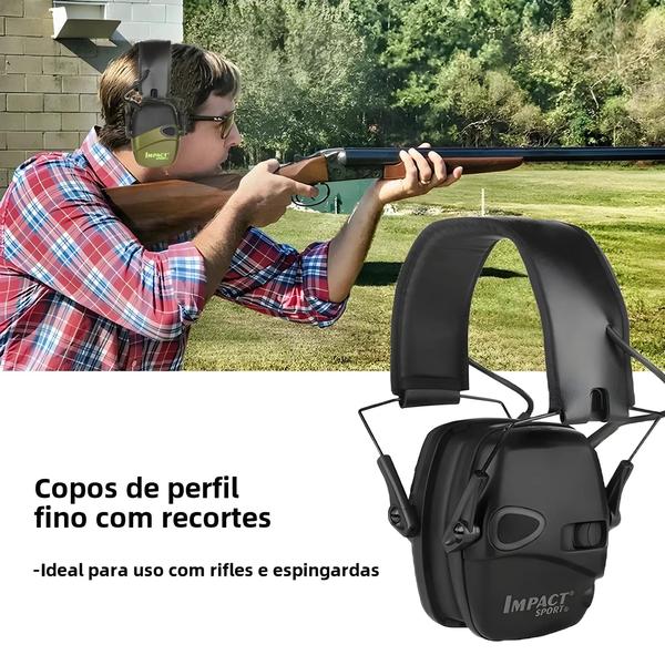 Imagem de Protetor de Ouvido Eletrônico Tático - Redução de Ruído para Esportes ao Ar Livre