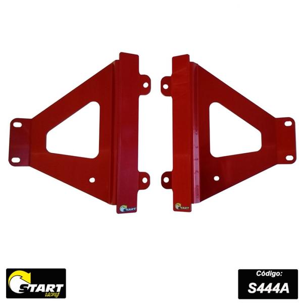 Imagem de Protetor de Radiador Lateral MX Honda CRF250-450 R RX 2021-2024 - Alumínio Anodizado Vermelho