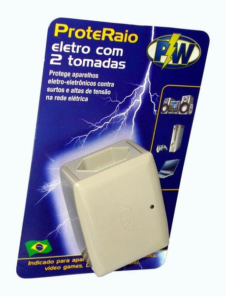 Imagem de Protetor de Raio 2 Tomadas Para Eletrônicos 127v