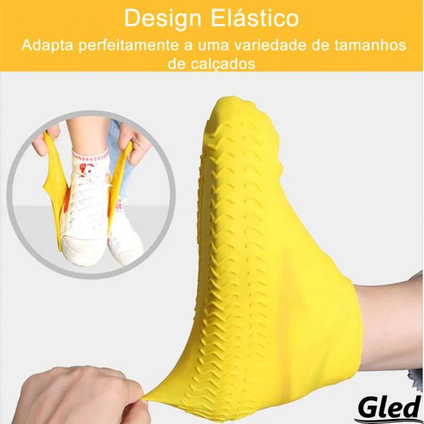 Imagem de Protetor De Sapato Calçado Silicone Impermeável Para Chuva Antiderrapante Capa Para Tênis