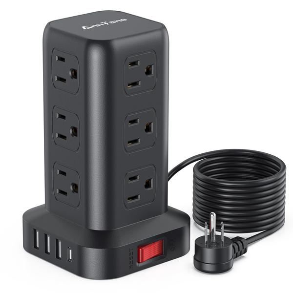 Imagem de Protetor de sobretensão Power Strip Antane Surge Protector, cabo de 10 pés