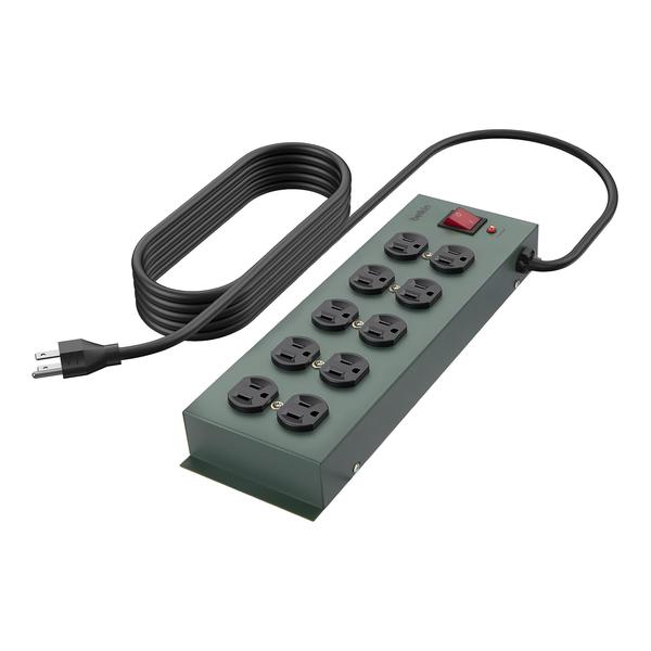 Protetor de sobretensão Power Strip Belkin 10, tomadas AC, cabo de 15 pés Imagem de Protetor de sobretensão Power Strip Belkin 10, tomadas AC, cabo de 15 pés