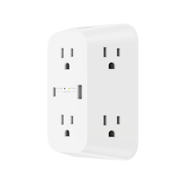 Imagem de Protetor de sobretensão Power Strip Belkin 6-Outlet com USB-C PD