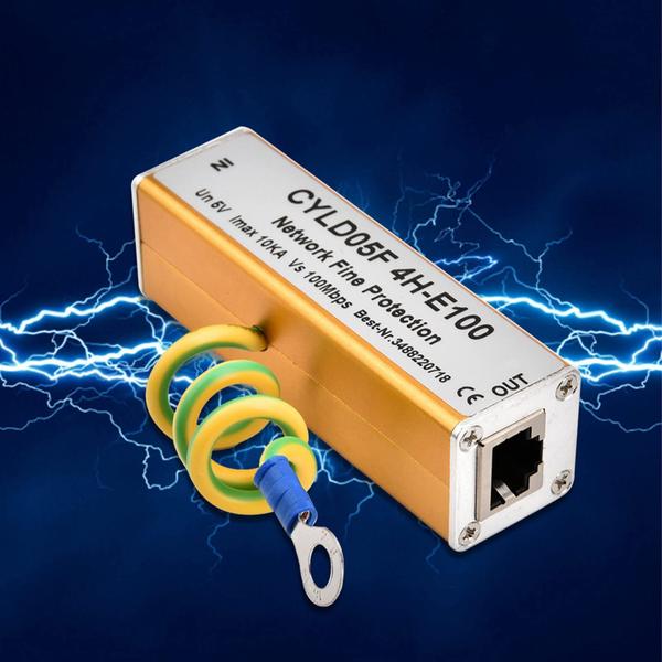 Imagem de Protetor de sobretensão RJ45 RJ11 Ethernet Network Thunder Arrester