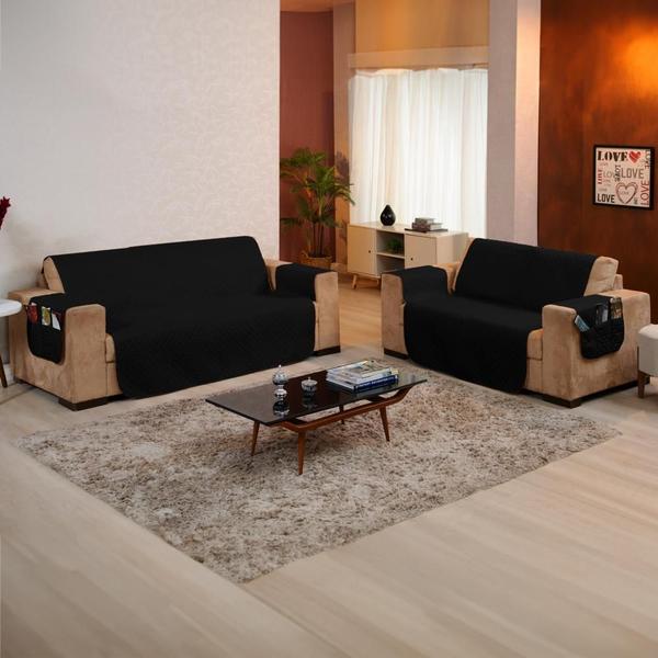 Protetor de Sofá 3 e 2 Lugares Retratil Capa pra 2e3 Reclinavel com Porta Objeto Decorativ... Protetor de Sofá 3 e 2 Lugares Retratil Capa pra 2e3 Reclinavel com Porta Objeto Decorativ...