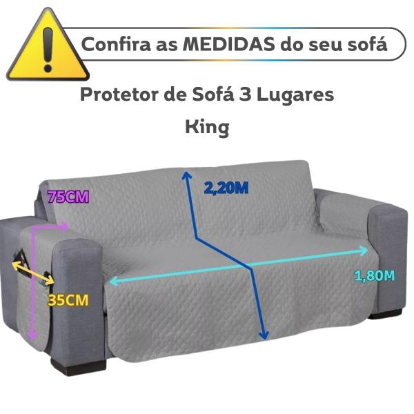 Imagem de Protetor De Sofá 3 Lugares Retrátil King 1,80 Capa Protetora