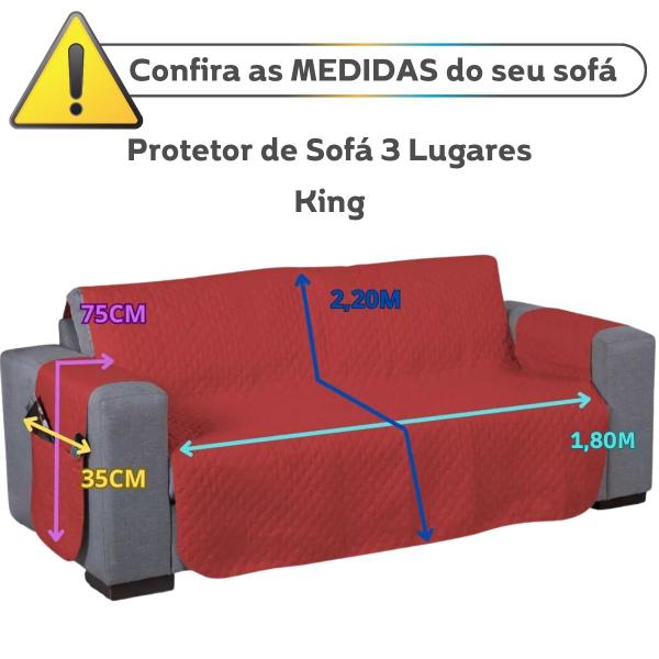 Imagem de Protetor De Sofá 3 Lugares Retrátil King 1,80 Capa Protetora