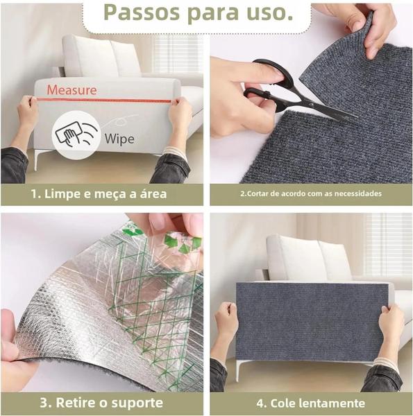 Imagem de Protetor de Sofá Anti-Riscos para Gatos - Autoadesivo, Aparável e DIY