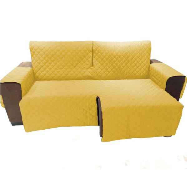 Imagem de protetor de sofa retratil 2,10 largura total do sofa com 2 modulos(forrado com fixador para prender no sofa)