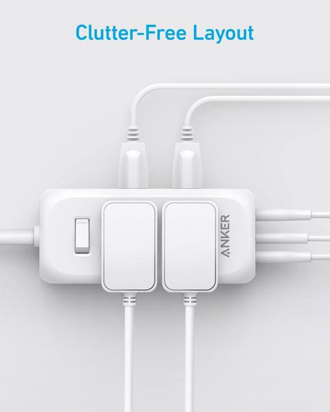 Imagem de Protetor de Surto Anker Power Strip com 6 Tomadas e USB-C - 20W