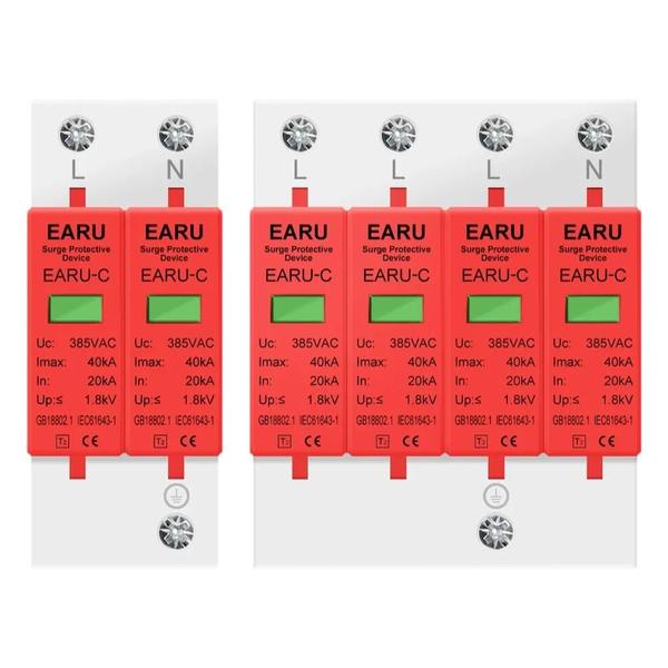 Imagem de Protetor de Surtos AC SPD de Alta Corrente (40kA/60kA) - 385V - Dispositivo de Pára-raios